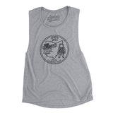 Ohio State Quarter Women's Flowey Scoopneck Muscle Tank-Athletic Heather-Allegiant Goods Co. Vintage Sports Apparel
