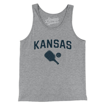 Kansas Pickleball Men/Unisex Tank Top-Athletic Heather-Allegiant Goods Co. Vintage Sports Apparel