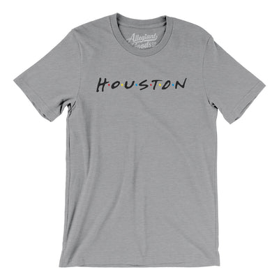 Houston Friends Men/Unisex T-Shirt-Athletic Heather-Allegiant Goods Co. Vintage Sports Apparel