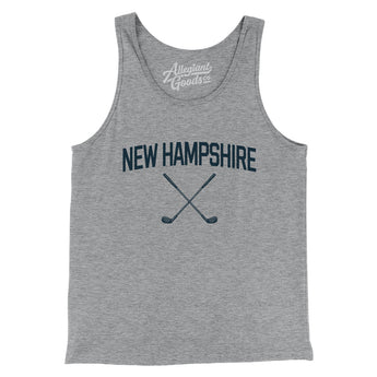 New Hampshire Golf Men/Unisex Tank Top-Athletic Heather-Allegiant Goods Co. Vintage Sports Apparel