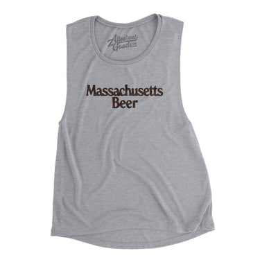 Massachusetts Beer Women's Flowey Scoopneck Muscle Tank-Athletic Heather-Allegiant Goods Co. Vintage Sports Apparel