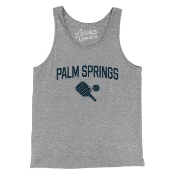 Palm Springs Pickleball Men/Unisex Tank Top-Athletic Heather-Allegiant Goods Co. Vintage Sports Apparel