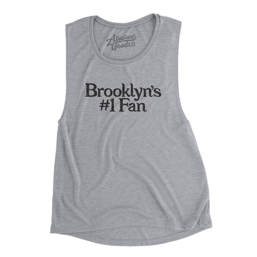 Brooklyn's Number 1 Fan Women's Flowey Scoopneck Muscle Tank-Allegiant Goods Co. Vintage Sports Apparel