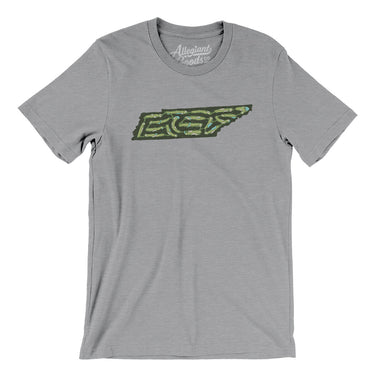 Tennessee Golf Course Map Men/Unisex T-Shirt-Athletic Heather-Allegiant Goods Co. Vintage Sports Apparel