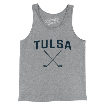 Tulsa Golf Men/Unisex Tank Top-Athletic Heather-Allegiant Goods Co. Vintage Sports Apparel