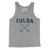 Tulsa Golf Men/Unisex Tank Top-Athletic Heather-Allegiant Goods Co. Vintage Sports Apparel