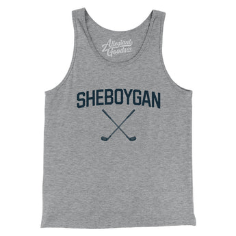 Sheboygan Golf Men/Unisex Tank Top-Athletic Heather-Allegiant Goods Co. Vintage Sports Apparel