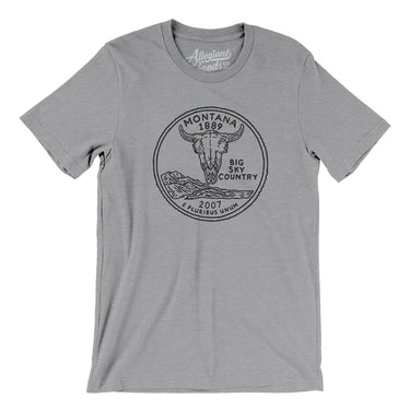Montana State Quarter Men/Unisex T-Shirt-Allegiant Goods Co. Vintage Sports Apparel