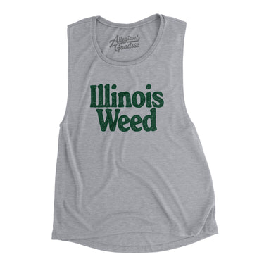 Illinois Weed Women's Flowey Scoopneck Muscle Tank-Allegiant Goods Co. Vintage Sports Apparel