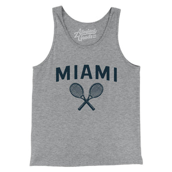 Miami Tennis Men/Unisex Tank Top-Athletic Heather-Allegiant Goods Co. Vintage Sports Apparel