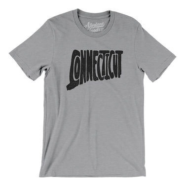 Connecticut State Shape Text Men/Unisex T-Shirt-Allegiant Goods Co. Vintage Sports Apparel