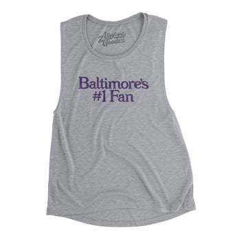 Baltimore's Number 1 Fan Women's Flowey Scoopneck Muscle Tank-Allegiant Goods Co. Vintage Sports Apparel