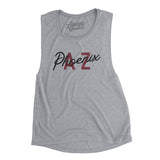 Phoenix Az Overprinted Women's Flowey Scoopneck Muscle Tank-Allegiant Goods Co. Vintage Sports Apparel