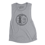 Massachusetts State Quarter Women's Flowey Scoopneck Muscle Tank-Athletic Heather-Allegiant Goods Co. Vintage Sports Apparel