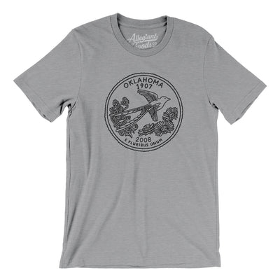 Oklahoma State Quarter Men/Unisex T-Shirt-Athletic Heather-Allegiant Goods Co. Vintage Sports Apparel