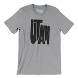 Utah State Shape Text Men/Unisex T-Shirt-Allegiant Goods Co. Vintage Sports Apparel