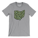 Ohio Golf Course Map Men/Unisex T-Shirt-Athletic Heather-Allegiant Goods Co. Vintage Sports Apparel