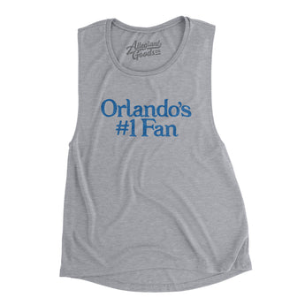 Orlando's Number 1 Fan Women's Flowey Scoopneck Muscle Tank-Athletic Heather-Allegiant Goods Co. Vintage Sports Apparel