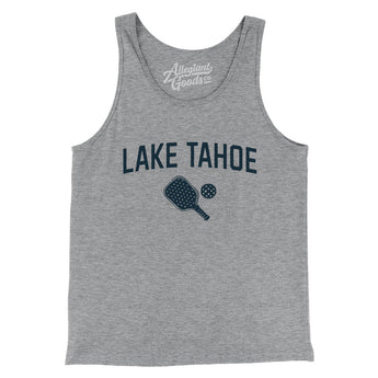 Lake Tahoe Pickleball Men/Unisex Tank Top-Athletic Heather-Allegiant Goods Co. Vintage Sports Apparel