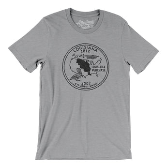Louisiana State Quarter Men/Unisex T-Shirt-Allegiant Goods Co. Vintage Sports Apparel