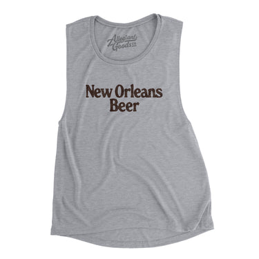 New Orleans Beer Women's Flowey Scoopneck Muscle Tank-Athletic Heather-Allegiant Goods Co. Vintage Sports Apparel