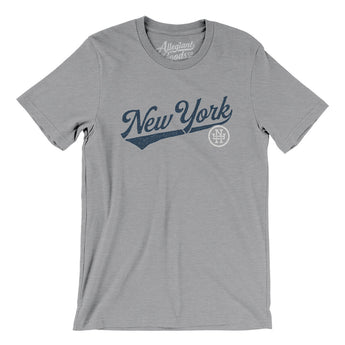 New York Vintage Script Men/Unisex T-Shirt-Allegiant Goods Co. Vintage Sports Apparel