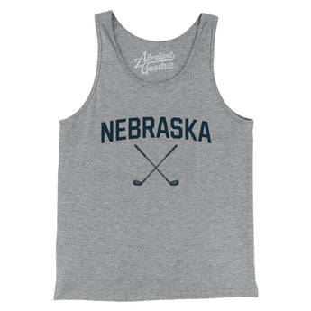 Nebraska Golf Men/Unisex Tank Top-Athletic Heather-Allegiant Goods Co. Vintage Sports Apparel