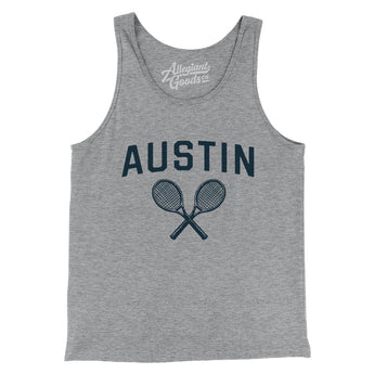 Austin Tennis Men/Unisex Tank Top-Athletic Heather-Allegiant Goods Co. Vintage Sports Apparel