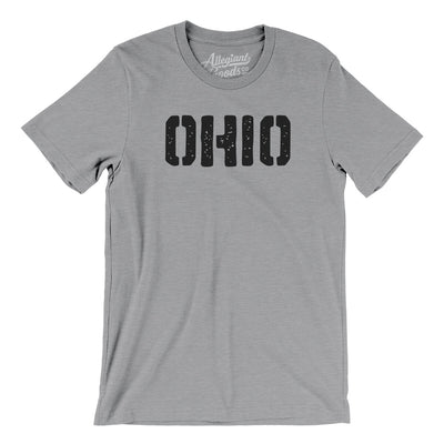 Ohio Military Stencil Men/Unisex T-Shirt-Athletic Heather-Allegiant Goods Co. Vintage Sports Apparel