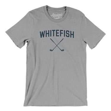 Whitefish Golf Men/Unisex T-Shirt-Athletic Heather-Allegiant Goods Co. Vintage Sports Apparel