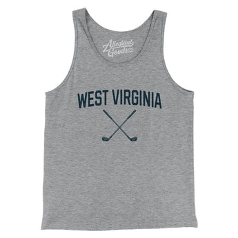 West Virginia Golf Men/Unisex Tank Top-Athletic Heather-Allegiant Goods Co. Vintage Sports Apparel