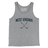 West Virginia Golf Men/Unisex Tank Top-Athletic Heather-Allegiant Goods Co. Vintage Sports Apparel