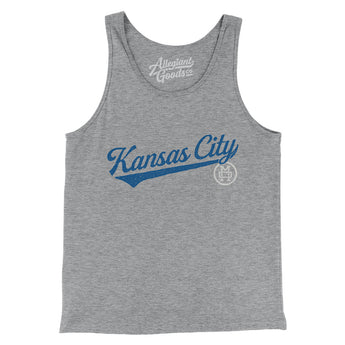 Kansas City Vintage Script Men/Unisex Tank Top-Allegiant Goods Co. Vintage Sports Apparel