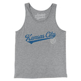 Kansas City Vintage Script Men/Unisex Tank Top-Athletic Heather-Allegiant Goods Co. Vintage Sports Apparel