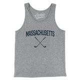 Massachusetts Golf Men/Unisex Tank Top-Athletic Heather-Allegiant Goods Co. Vintage Sports Apparel