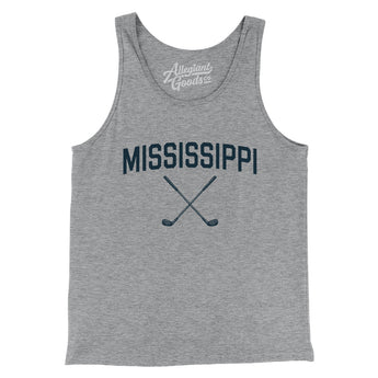 Mississippi Golf Men/Unisex Tank Top-Athletic Heather-Allegiant Goods Co. Vintage Sports Apparel