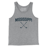 Mississippi Golf Men/Unisex Tank Top-Athletic Heather-Allegiant Goods Co. Vintage Sports Apparel