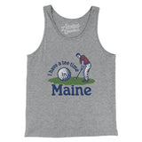 I Have A Tee Time In Maine Men/Unisex Tank Top-Athletic Heather-Allegiant Goods Co. Vintage Sports Apparel