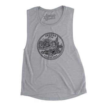 Arizona State Quarter Women's Flowey Scoopneck Muscle Tank-Allegiant Goods Co. Vintage Sports Apparel