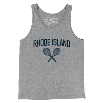 Rhode Island Tennis Men/Unisex Tank Top-Athletic Heather-Allegiant Goods Co. Vintage Sports Apparel