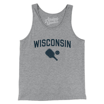 Wisconsin Pickleball Men/Unisex Tank Top-Athletic Heather-Allegiant Goods Co. Vintage Sports Apparel