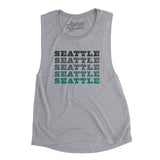 Seattle Repeat Women's Flowey Scoopneck Muscle Tank-Athletic Heather-Allegiant Goods Co. Vintage Sports Apparel