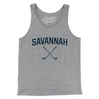 Savannah Golf Men/Unisex Tank Top-Athletic Heather-Allegiant Goods Co. Vintage Sports Apparel
