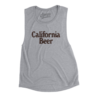 California Beer Women's Flowey Scoopneck Muscle Tank-Athletic Heather-Allegiant Goods Co. Vintage Sports Apparel