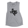 Texas State Shape Text Women's Flowey Scoopneck Muscle Tank-Athletic Heather-Allegiant Goods Co. Vintage Sports Apparel