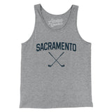 Sacramento Golf Men/Unisex Tank Top-Athletic Heather-Allegiant Goods Co. Vintage Sports Apparel