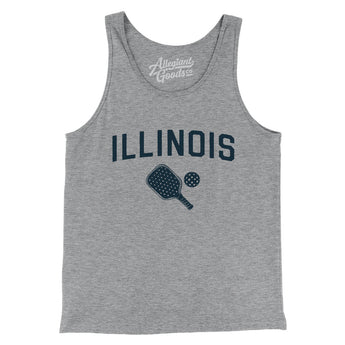 Illinois Pickleball Men/Unisex Tank Top-Athletic Heather-Allegiant Goods Co. Vintage Sports Apparel