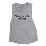 San Diego's Number 1 Fan Women's Flowey Scoopneck Muscle Tank-Allegiant Goods Co. Vintage Sports Apparel