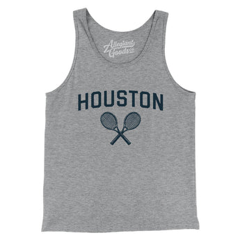 Houston Tennis Men/Unisex Tank Top-Athletic Heather-Allegiant Goods Co. Vintage Sports Apparel