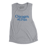 Chicago's Number 1 Fan Women's Flowey Scoopneck Muscle Tank-Athletic Heather-Allegiant Goods Co. Vintage Sports Apparel